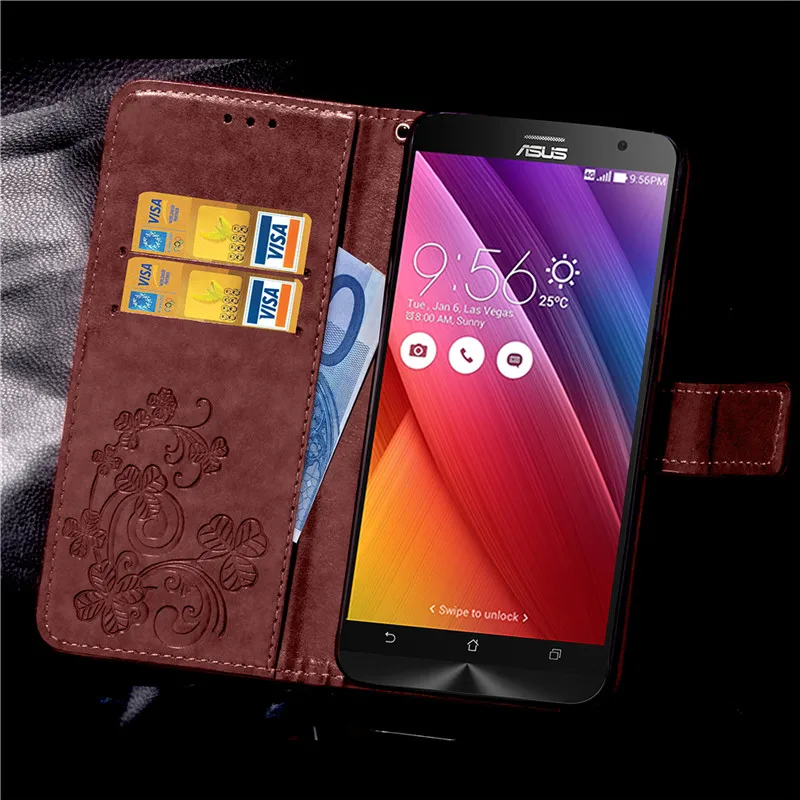 

Retro Leather Wallet Flip Case For Asus Zenfone 2 Laser ZE500KL Phone Bag Cover For Asus ZE551ML ZE550KL ZE500KL With Card Slots