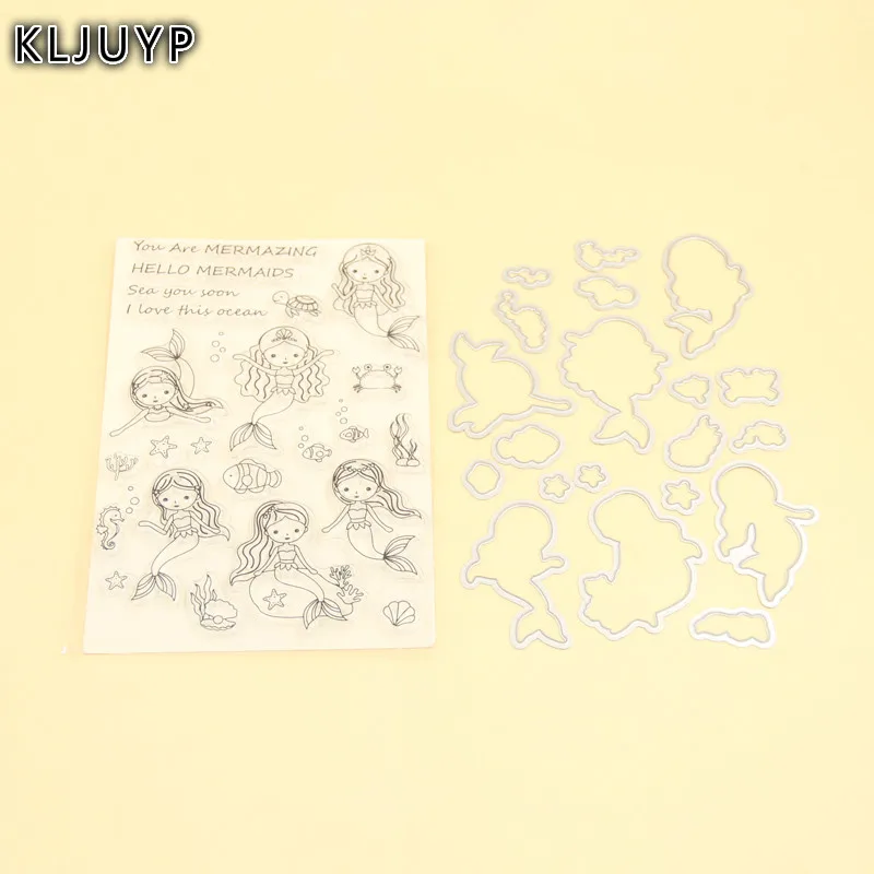 letter Mermaid to be Friends Metal Cutting Dies Stencil