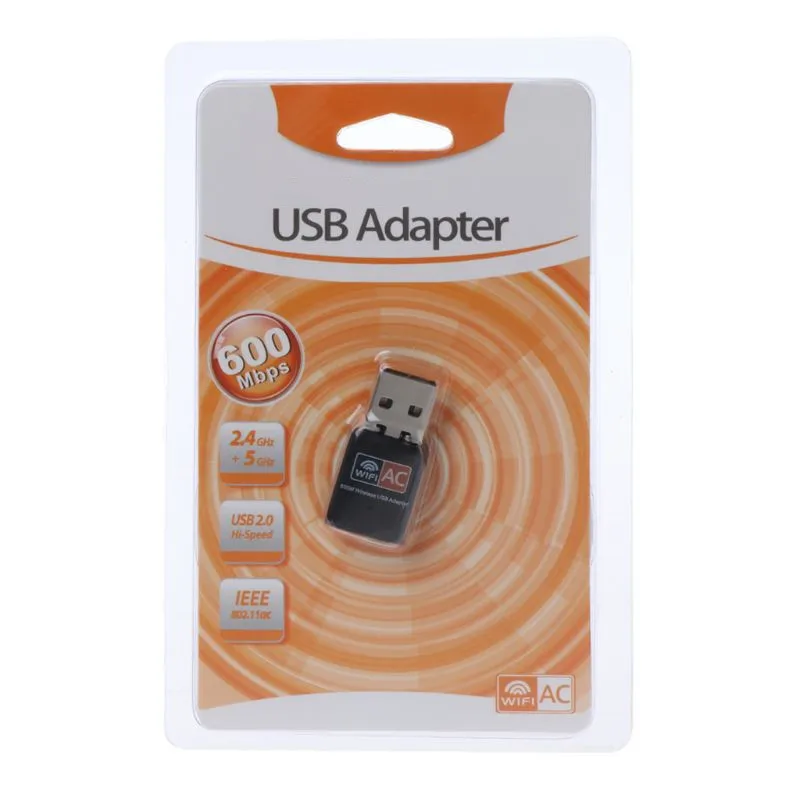 USB Wifi Adapter 600Mbps Wireless Network Card Ethernet Antena Receiver LAN AC Dual Band 2.4G 5GHz With CD Driver | Компьютеры и офис