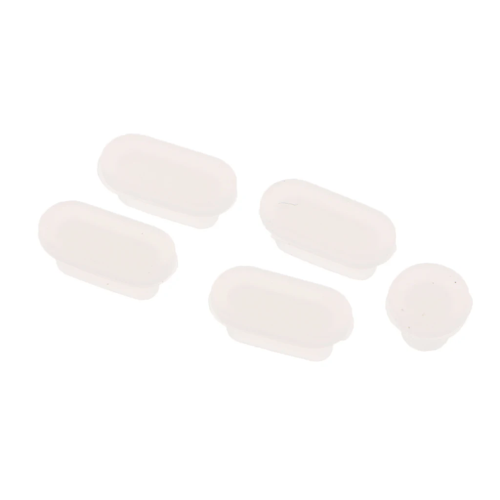 Silicone Dust Stopper Dustproof Plug USB Earphone Port Cap for MacBook Clear