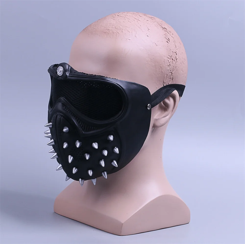 Watch Dogs 2 Mask Marcus LED Light Mask Rivet Face Mask Cosplay Handmade Mask4