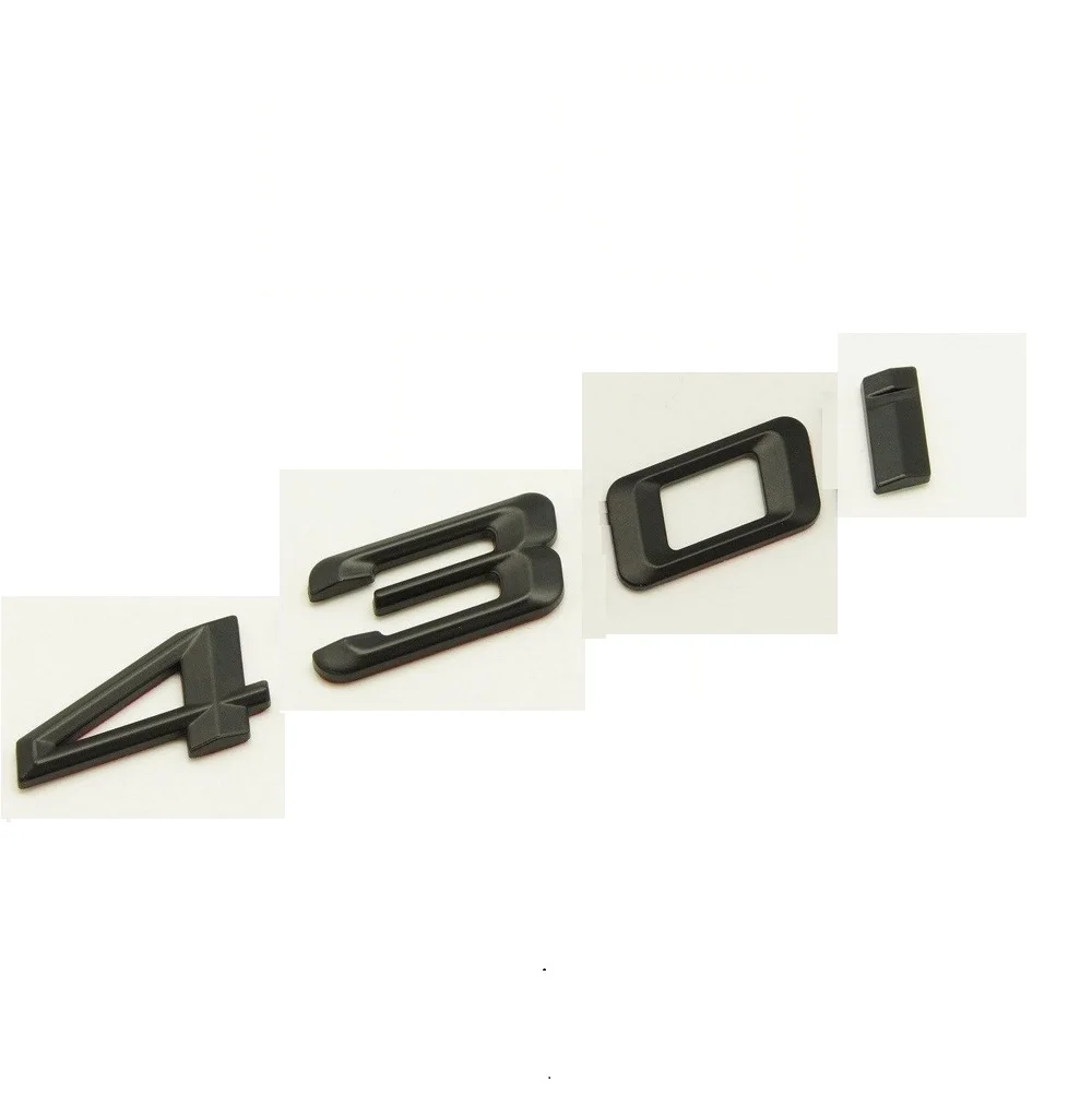 

Black ABS Number Letters Word Car Trunk Badge Emblem Letter Decal Sticker for BMW 4 Series 430i