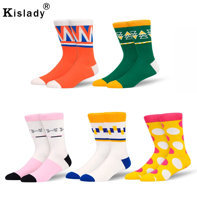 Модные осенние женские хлопковые носки, цветные уличные носки, свежие желтые, розовые, зеленые носки с авокадо, зимние мужские длинные хипстерские забавные носки