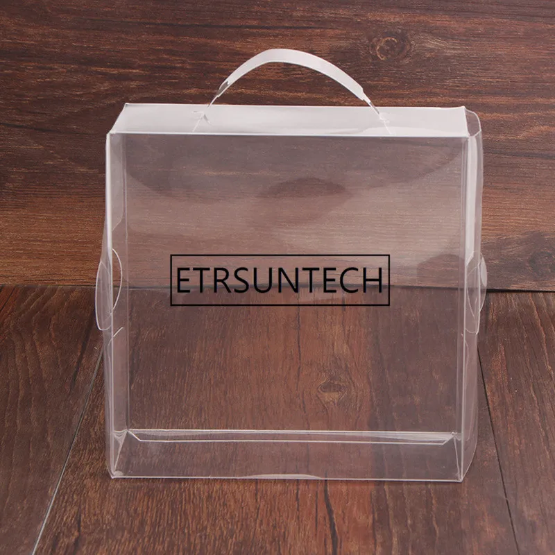 

500pcs/lot 12*12*5cm Clear PVC Plastic Baby Shoe Box Retail Packaging Box Transparent Packing Decoration Boxes