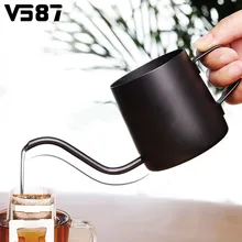 350 ml edelstahl schwarz wasserkocher schwanenhals schmale auslauf hand drip kaffeemaschine wasserkocher blume teekanne container drink