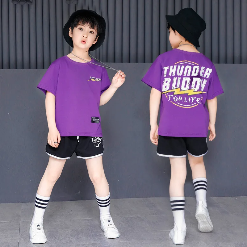 

Summer Girls Boys Set Clothing 2018 Short Sleeve Cotton Shirt And Shorts Two Pieces Sport Suit Kids Children Streetwear