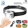 5W LED Body Motion Sensor Headlamp  Mini Headlight Rechargeable Outdoor Camping Flashlight Head Torch Lamp With USB ► Photo 1/6