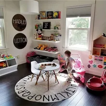 Алфавит печать круглый коврик для ребенка/ковры детские игры ползать тренажерный зал активности коврик развивающие ковры