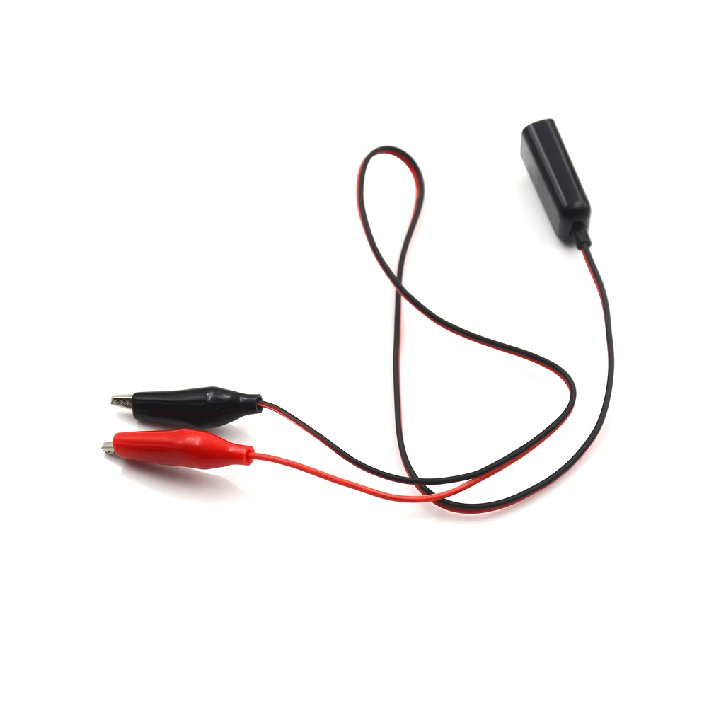 Красный и черный 50 см провода аллигатора тестовые зажимы зажим к USB гнездовой