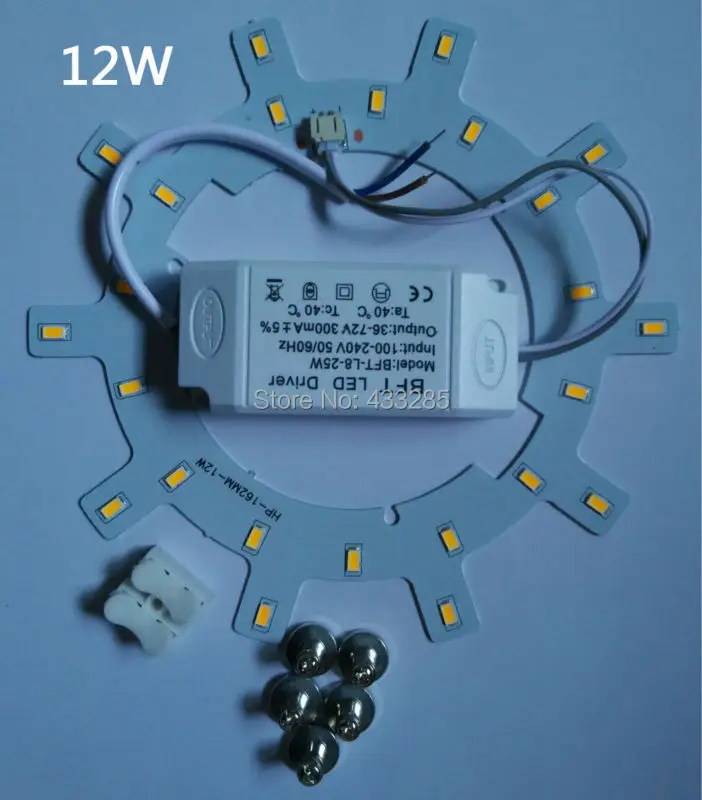 10Вт 12Вт 15Вт 18Вт 20Вт 24Вт Светодиодная световая панель SMD 5730/5630 круглая потолочная