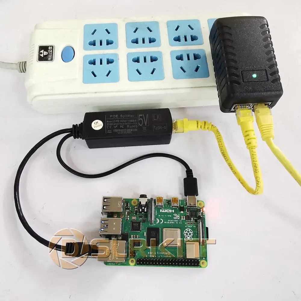 DSLRKIT Кабель с разъемом USB типа C 5V 2.4A активный сплиттер PoE Мощность Over Ethernet 802.3af 100