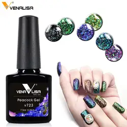 Новый дизайн ногтей "сделай сам" Venalisa Diamond Super Shining Starry Platinum Effect Павлин краска для ногтей гель лак