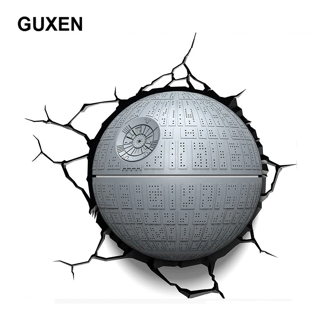 

Guxen 3D Deco LED Night Light Star Wars Death Star TOYS Wall Sticker Lamp For Children's Gifts Bedeside luminaire LED Lamp