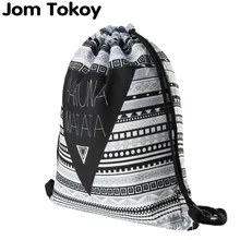 Hakuna matata, женский геометрический рюкзак, 3D принт, для путешествий, мягкий, для женщин, mochila, сумка на шнурке, мужские рюкзаки