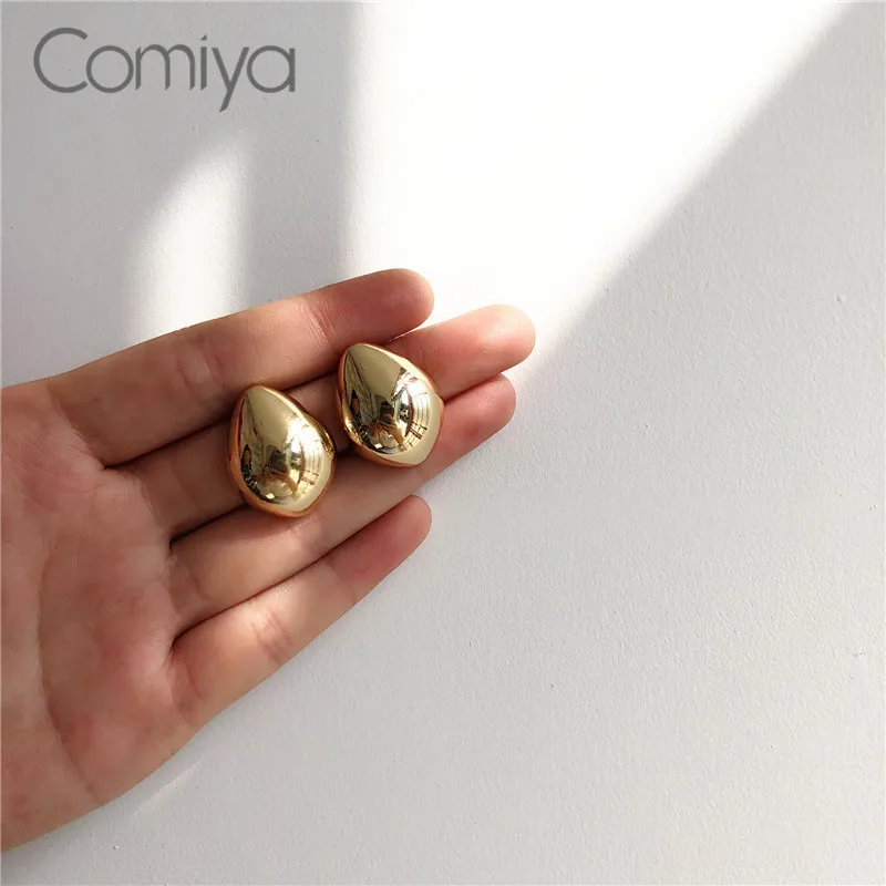 Женские серьги-гвоздики Comiya, золотой цвет, цинковый сплав, Orecchini Aretes De Mujer Brincos Joyas, свадебные серьги, модные ювелирные изделия