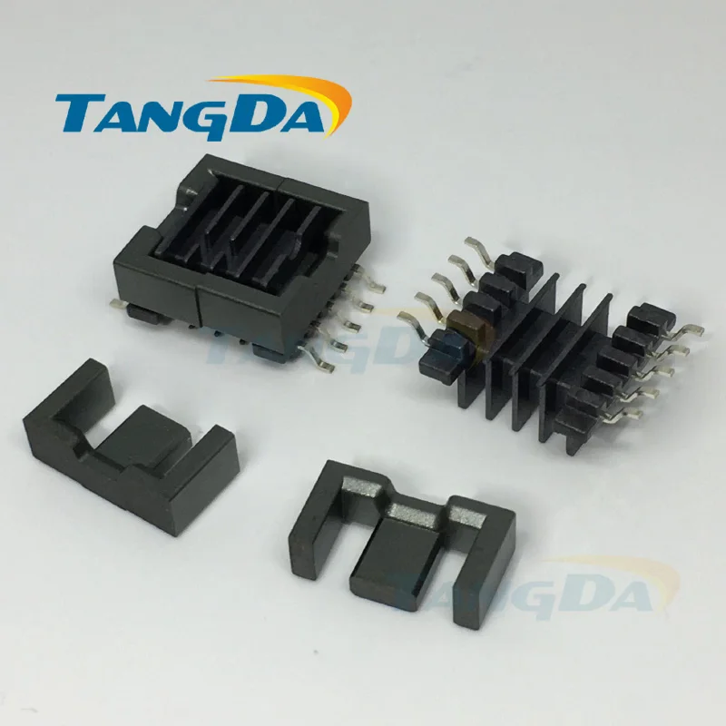 Magnético + Esqueleto Transformador de Potência de Alta Efd tipo Efd15 5 + 5 Tangda Bobina Núcleo Ferrites Freqüência Habitação 4 Slot Smd Um. Pin 10 p