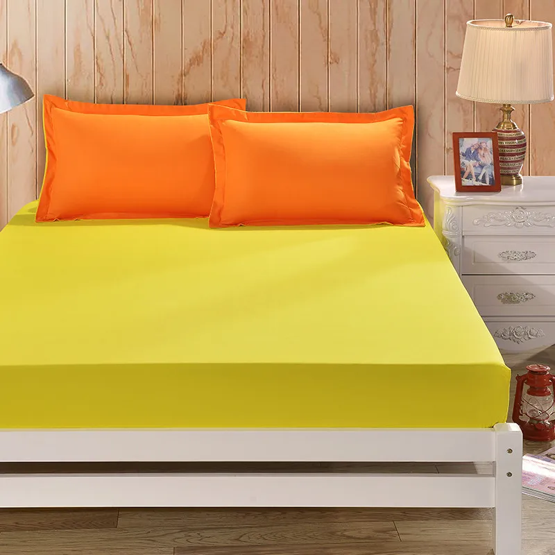 1 piece yellow color fitted sheet only no pillow case 100 fitted bed sheet only