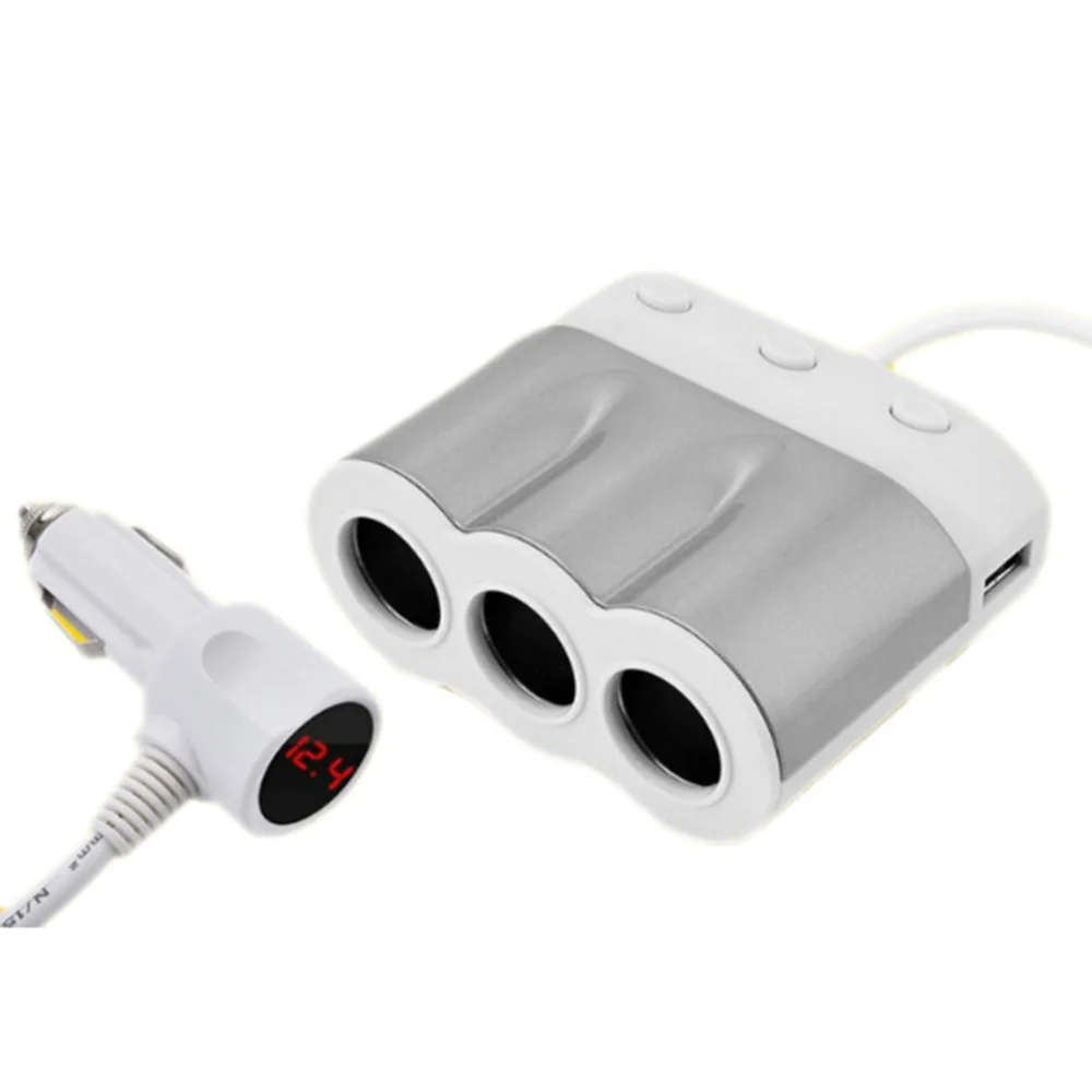 120 W 3 Way Auto Car Cigarette Sockets Lighter Adapter Lighter