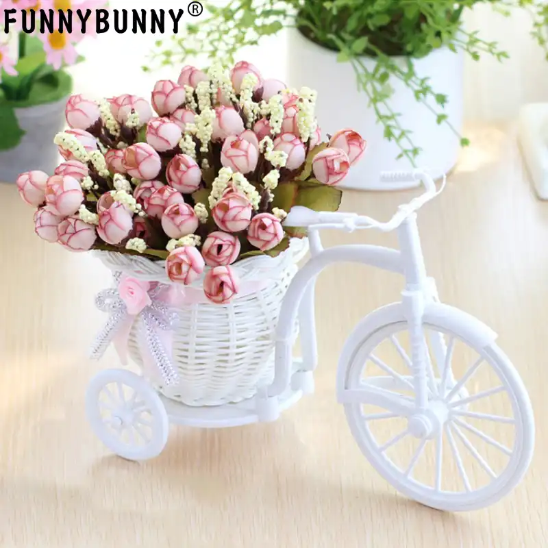FUNNYBUNNY Мини садовые искусственные цветочные шелковые розы Ddisy ручной работы