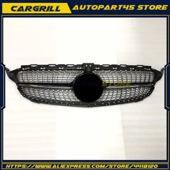 

Gloss Black Chrome Front Grille 2015+ For Mercedes Benz W205 c180 C200 C260 C450