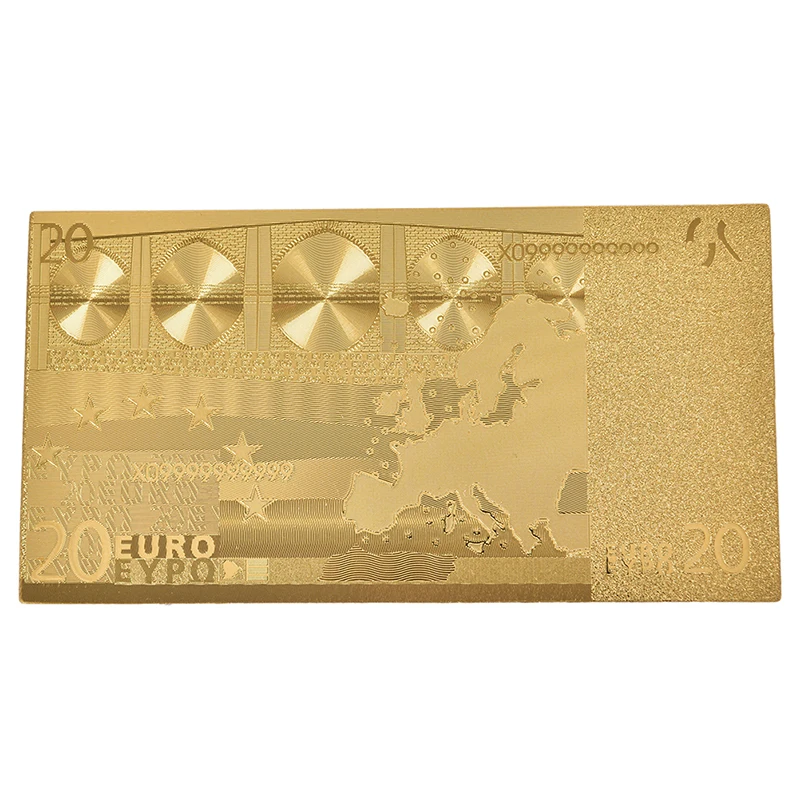 7 листов/наборы водостойкий пластиковый золотой фольги Искусство бар творчество коллекция Сувенир поддельные деньги евро долларов