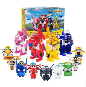 15CM Toys Mini Planes Model Transformation Robot Airplane Action Figures Boys Birthday Gift Brinquedos with Box-8