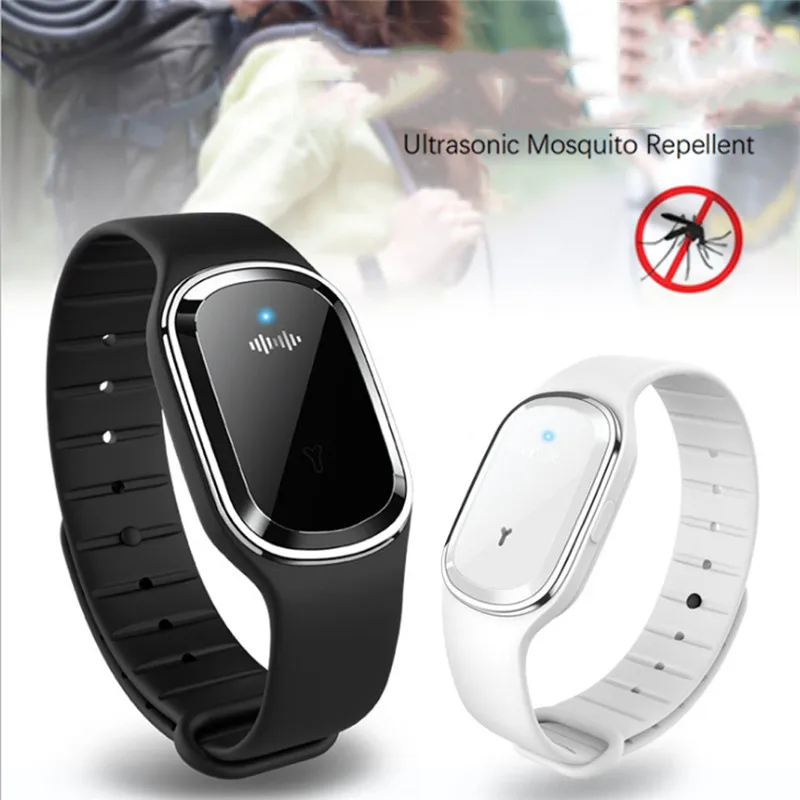 

Pregnant Women Kids Outdoor Home Ultrasonic Mosquito Repellent Wristband Portable Electronic Bracelet Watch With USB Chargers