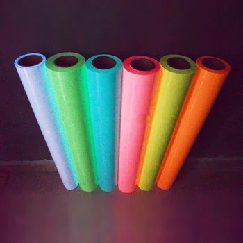 

0.5x1m 7 Colors Glow in the Dark Heat Transfer Vinyl Clothing Heat Press vinyl 20''x39.37''(50cm x 100cm)