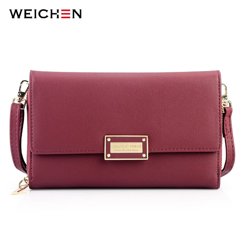 WEICHEN 2019 New Multi-functiona Ladies Shoulder Bag & Clutch Big Capacity Leather Female Wallet Purses Messenger Bag Women NEW