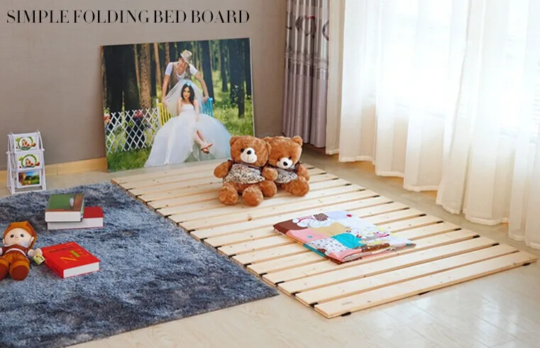 

Wooden Tatami bed plate minimalist modern plate bed,Bedroom Furniture,Japanese style floor bed,Solid wood bed folding 60*200