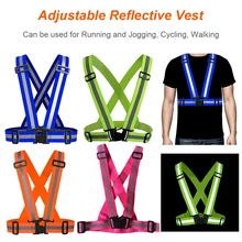 Высокая видимость безопасности велосипед обеспечивающие безопасность Светоотражающие жилет безопасности Шестерни полоски для дорожное движение на открытом воздухе езда на велосипеде бег