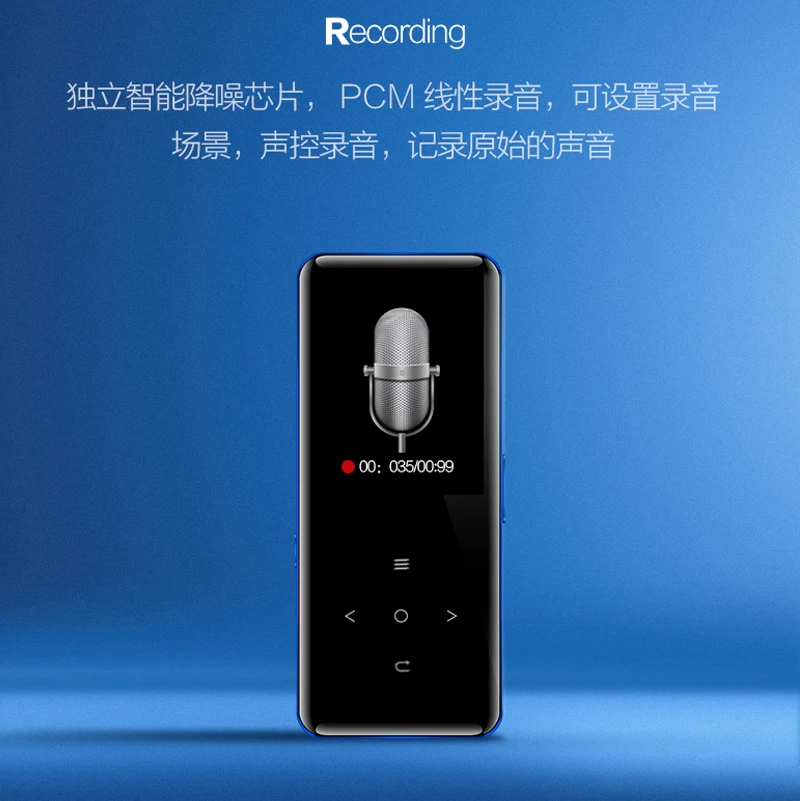 BENJIE A20 металлический сенсорный экран MP3-плеер Bluetooth 4,2 Hi-Fi музыкальный плеер без потерь радио рекордер FM радио Поддержка TF карты