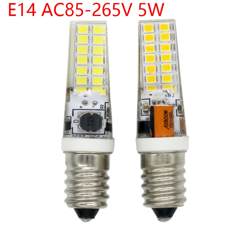 E14 5 Вт AC85V-265V SMD2835 28 светодиодов антибликовый заменить 50 W Галогенная светодиодное освещение лампы лампочки Bombillas лампочка-кукуруза огни 10 шт