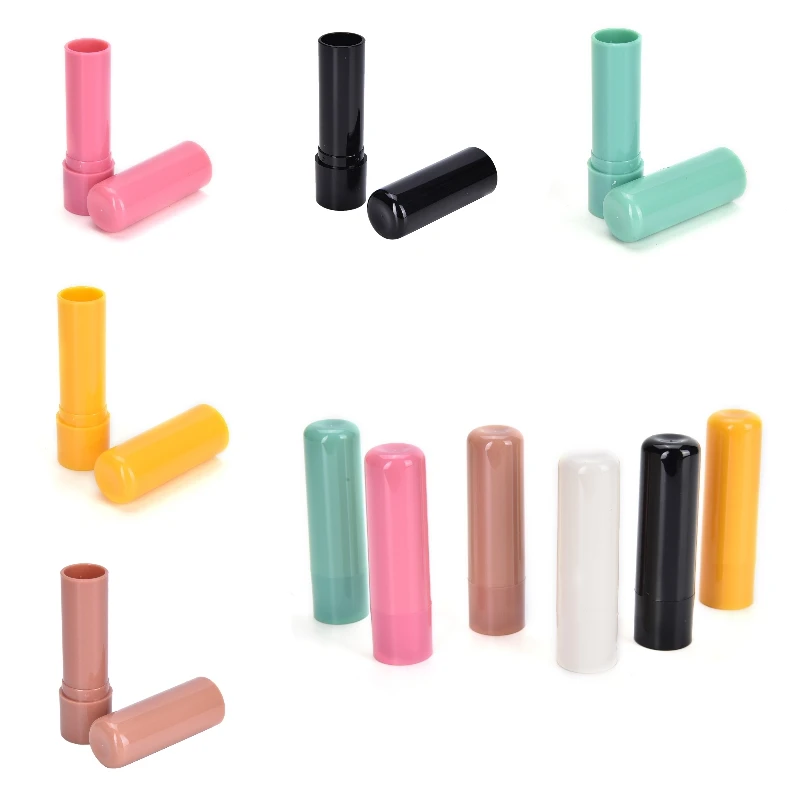 

4g Lip Balm Container with Caps Mini Empty Lip Balm Stick Tube Lipstick Tube 6 Color
