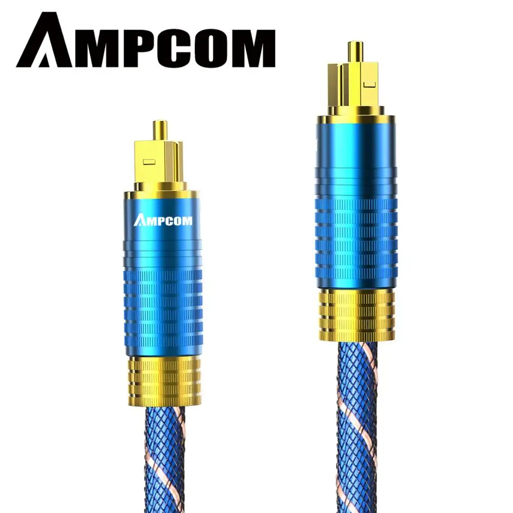 

AMPCOM Digital Optical Audio Cable Toslink Digital SPDIF Gold Plated Optical Fiber Line for Amplifiers TV Speaker