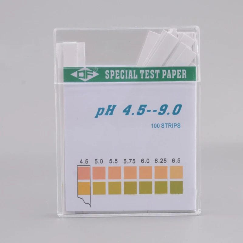 100 полоса два цвета слюнявчик слюны для мочи тест на беременность PH 4,5 9,0 включает упаковку коробки Прямая поставка