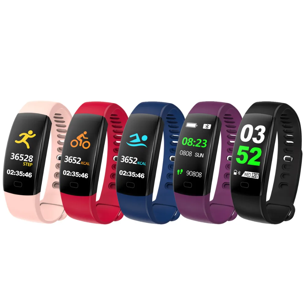 Smart Bracelet Color Screen Watch Pedometer Fitness Tracker Band 30 Meters IP68 Waterproof Wristband for IOS Android | Электроника