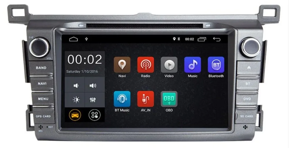 

2GB RAM Android 8.1 Quad Core Car DVD Player For Toyota RAV4 RAV 4 2013 2014 - 2019 GPS Navigation Radio Stereo BT System camera