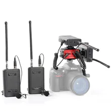 Saramonic WM4C wireless lavalier microphone system with AX100 Audio adapter Mixer for Canon Nikon Sony DSLR Camcorder Recorder