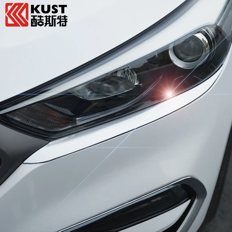 KUST ABS Headlight Trim Sticker For Hyundai For Tucson 2016 Car font b Exterior b font
