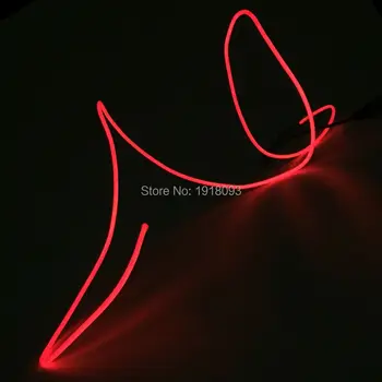 

2019 Hot sales 1M Red 2.3mm EL wire Flexible Neon Glowing Light EL wire for Holiday lighting Toys With 2AA battery case inverter