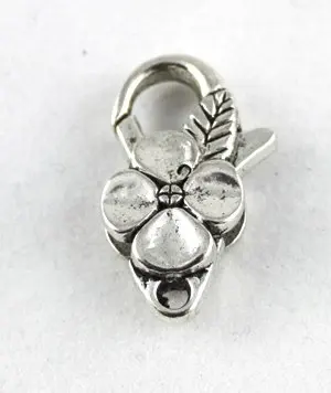 Застежка карабин clasp34 тибетский серебристый цвет 150 шт.|flower lobster clasp|lobster claspsilver clasp |