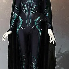 Hela Косплей Костюм для взрослых женщин костюмы на Хэллоуин Косплей Ragnarok Hela костюм на заказ комбинезон с накидкой