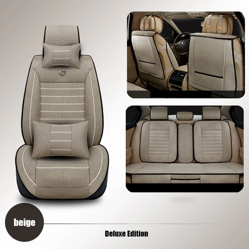 

High quality linen Universal car seat cover for Ford mondeo Focus Fiesta Edge Explorer Taurus S-MAX dedicated car accessories