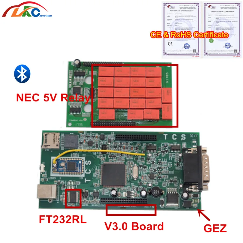 

OBDIICAT-150 TCS PRO 2016.1 with keygen Red V3.0 PCB NEC Relay 5V Bluetooth Auto Diagnostic Tool Car/Truck OBD2 Scanner
