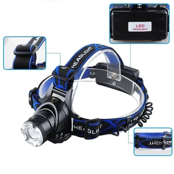 

Rechargeable LED Headlamp Head Light Torch Frontal Flashlight Forehead Bike Running Headlight Zoomable Head Lamp Waterproof
