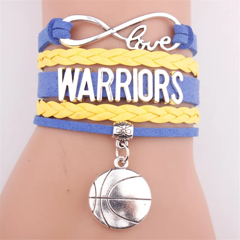 GVUSMIL hot sale warriors basketball team bracelets infinity basketball