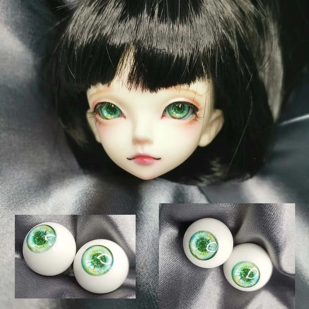 1/6 Bjd глаза весенние зеленые очки 1/4 1/3 для мальчиков и девочек bjd 1/8 lol SD MSD dollfile 14 мм