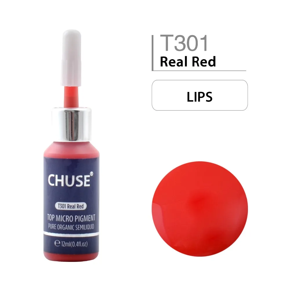 Chuse real vermelho t301 maquiagem permanente tinta