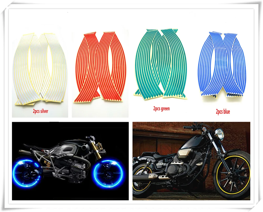 Наклейка на колеса мотоцикла Светоотражающая наклейка для Kawasaki ZX7R ZX7RR ZX9 ZZR1200 ER5